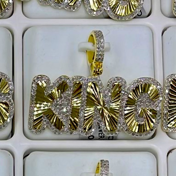 REAL DIAMOND King Custom made pendant charm .83ct Appraisal Incl. BEST GIFT SALE - Picture 3 of 7